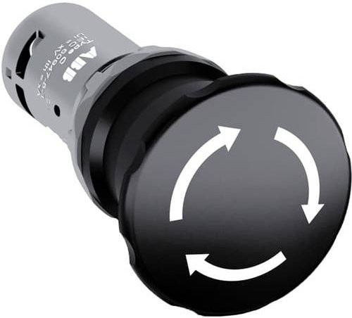 ABB CE4T-10B-10 Not-Aus/Not-Halt-Taster in Schwarz aus Kunststoff - Bild 1