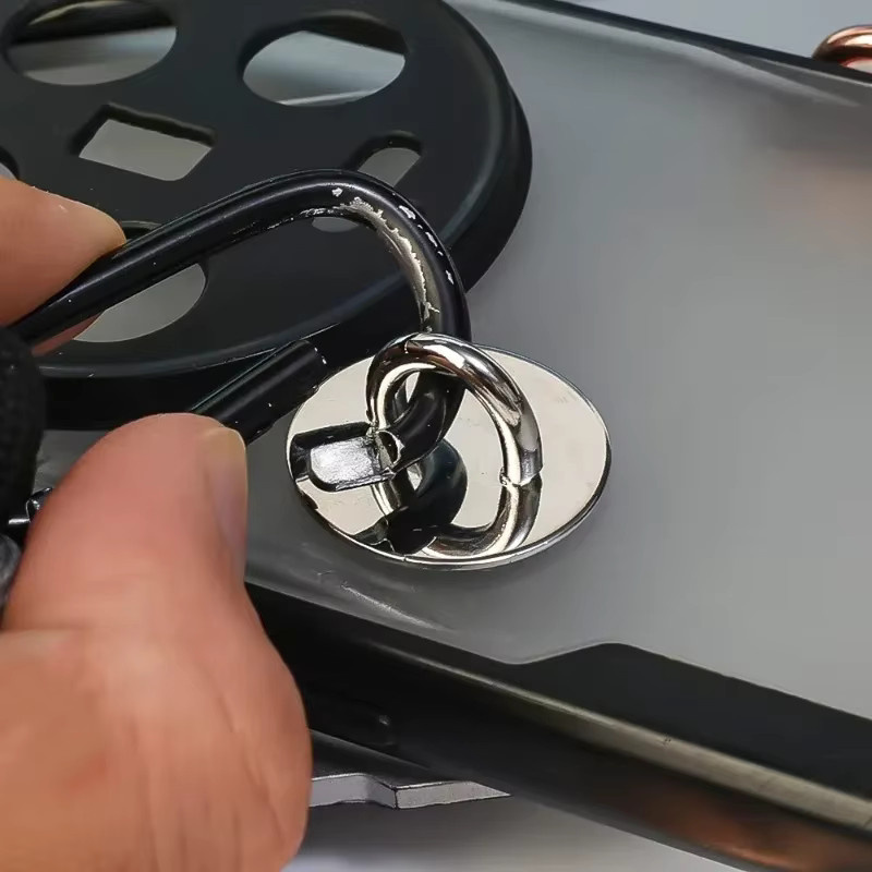 Selbstklebender Metall-Handy-Charm-Halter in Herz-Form, niedlicher Handygriff für iPhone und Samsung, Farbe: Pink - Bild 4
