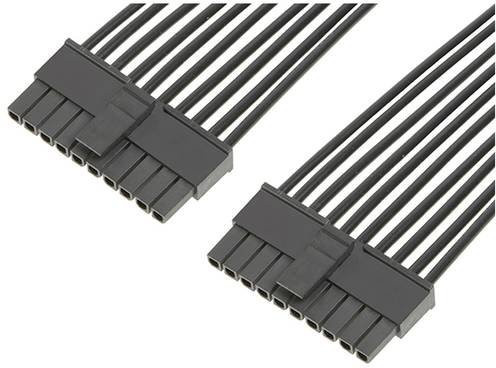 Molex Buchsengehäuse-Kabel mit 10 Polen in Schwarz und Gold (2147502103) - Bild 1