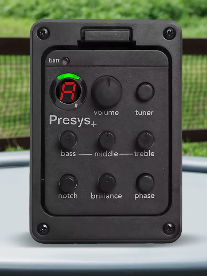 Fishman Presys+ Akustikgitarren-Vorverstärker mit 4-Band EQ und integriertem Tuner in Schwarz - Bild 5