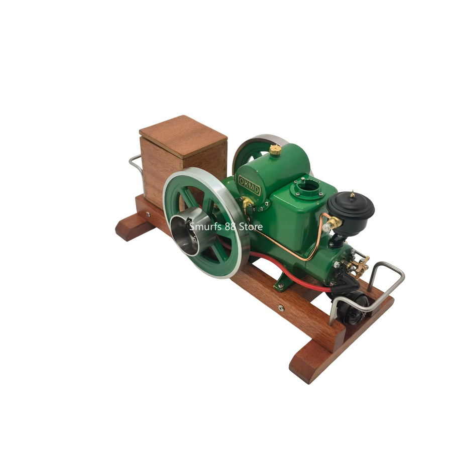 Goni Klassisches Motormodell RTR, 3,6 cc wassergekühlter Metallmotor, mit Basis, mechanischer Zündung, Handzug/Elektrobohrstarter - Bild 2