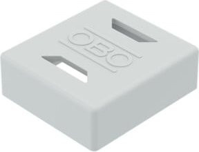 OBO Bettermann Endkappe Trägerprofil EK 45 G aus Kunststoff in Grau, B/T/H: 44 x 49 x 16 mm - Bild 1