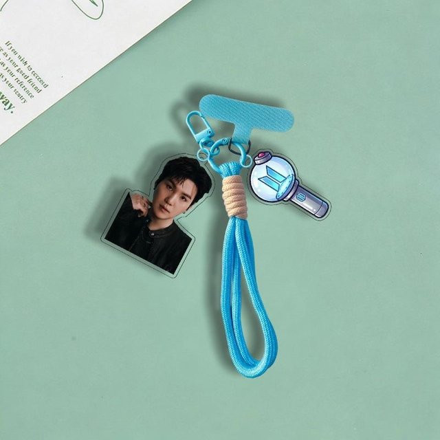 BTS Handy-Lanyard, Acryl-Buchstabenperlen, Handgelenk-Kette, Unisex - Bild 1