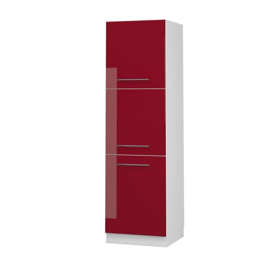 Vicco Herdumbauschrank Fame-Line in Bordeaux Hochglanz und Weiß, Breite: 60 cm, Tiefe: 60 cm, Höhe: 206 cm - Bild 2
