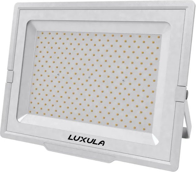 LUXULA LED Außenstrahler Slim Weiß, 300W, 30000lm, 4000K Neutralweiß, IP65, IK06 - Bild 1
