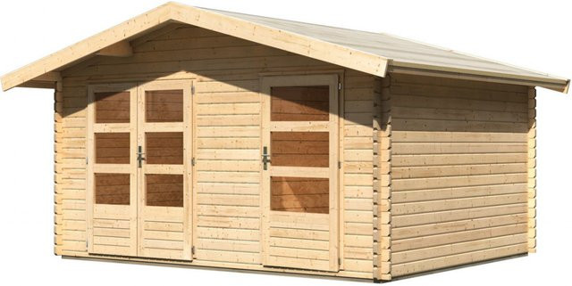 Karibu Gartenhaus Holz LAGOR 1 Blockbohlenhaus B/T: 417 x 327 cm, Wandstärke: 38 mm - Bild 1
