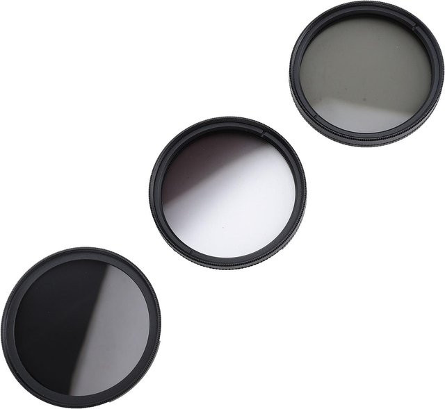 Koogeelife 3 in 1 Kamera Filter Set ND8 CPL GND Ersatzfilter in Grau, Durchmesser: 49 mm - Bild 1