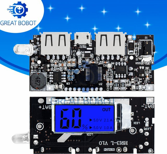 BS Dual USB Mobile Power Bank mit 5V 1A und 2,1A Ausgängen, Schwarz - Bild 1