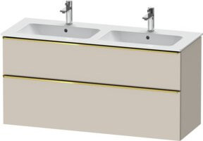 Duravit Waschtischunterschrank D-Neo in Taupe, Wandhängend, Breite: 128 cm, Tiefe: 46,2 cm, Höhe: 62,5 cm - Bild 1