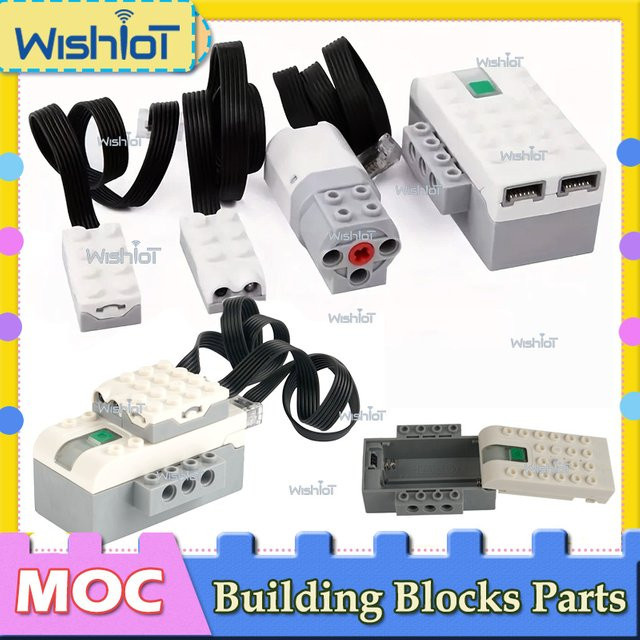 Wishiot Technologie Bausteine Set mit Motor, Motion Sensor, Tilt Sensor und Hubs in Grau - Bild 1