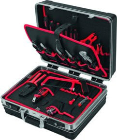 Cimco Meisterkoffer Elektro Klassik 170331 in Schwarz mit Einsätzen aus Kunststoff und Aluminium - Bild 1