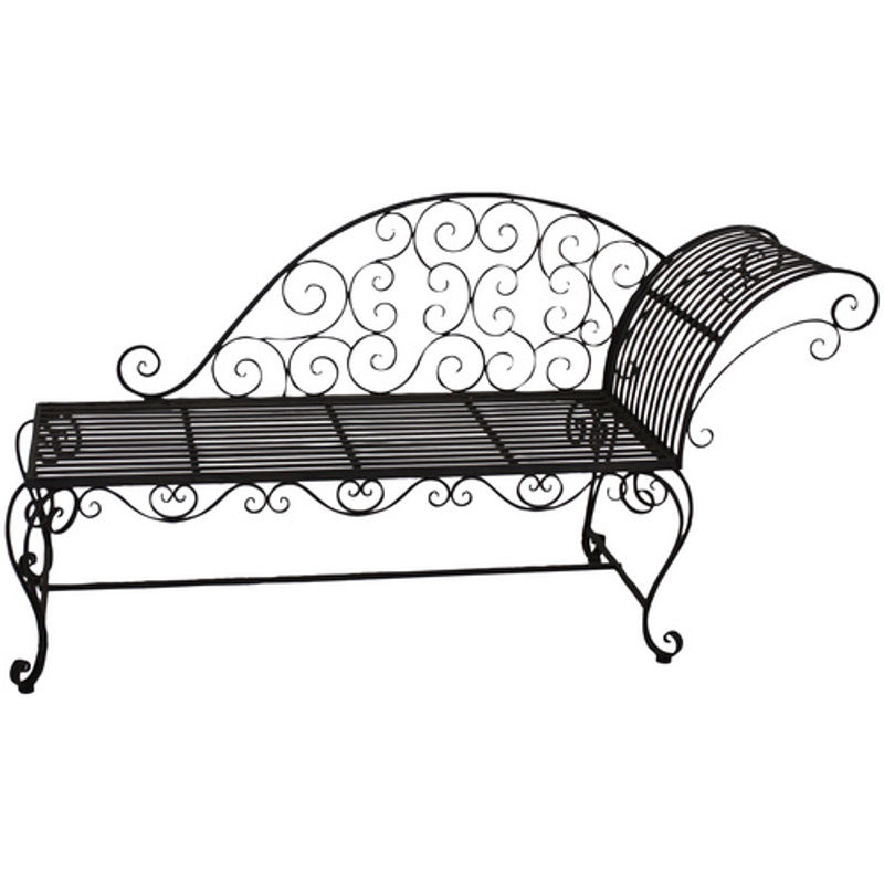 Garden Pleasure Gartenbank LAMINGTON Liegebank aus Metall in Braun, B/H/T: 163 x 87 x 47,5 cm - Bild 3
