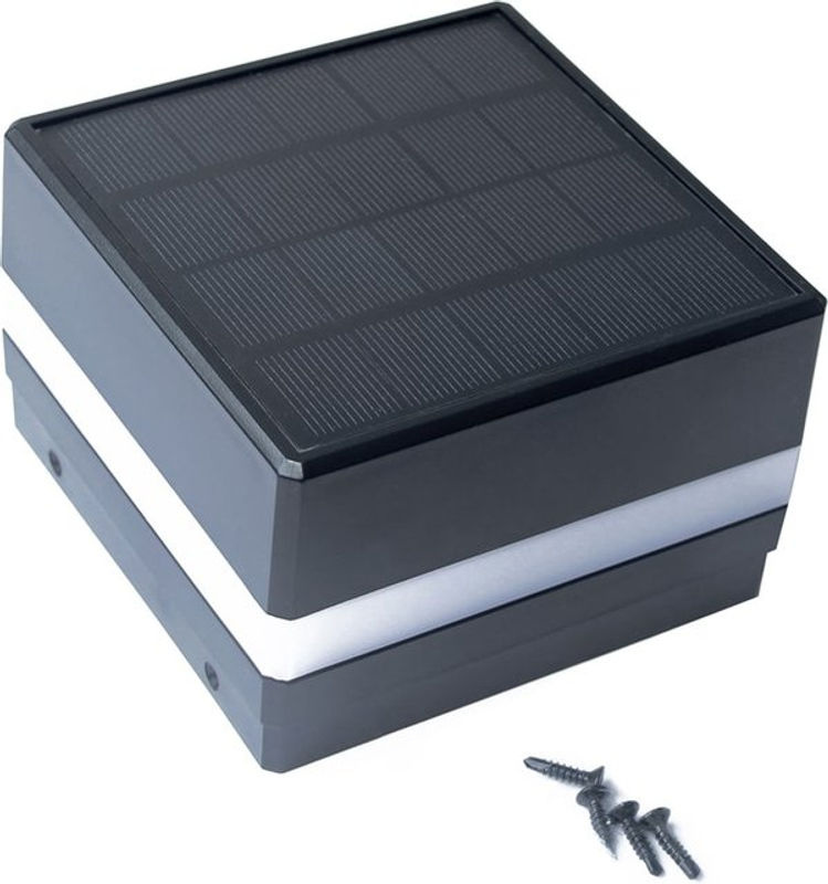 Home Deluxe Pfostenabdeckung Callux Cover mit Solar LED Beleuchtung, 3er Set, Anthrazit - Bild 5