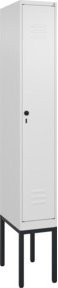 C+P Spind Classic PLUS Garderobenschrank mit 1 Abteil und Sicherheits-Drehriegel, Farbe: Grau, H x B x T: 212 x 30 x 50 cm - Bild 1