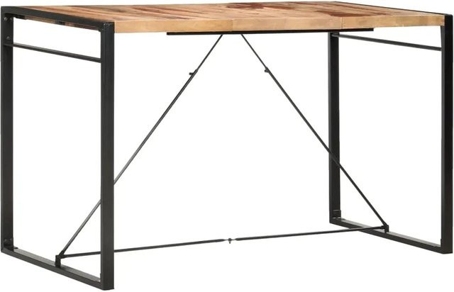 vidaXL Bartisch aus Massivholz und Metall im Industrial Design, braun, B/T/H: 180 x 90 x 110 cm - Bild 1