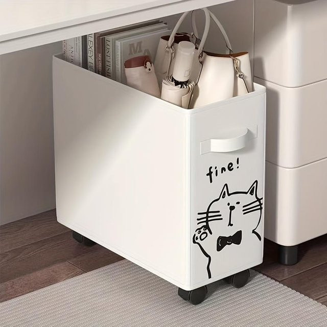 HappyhomeEE Rollwagen für das Büro als Aufbewahrung unter dem Schreibtisch in Weiß - Bild 1