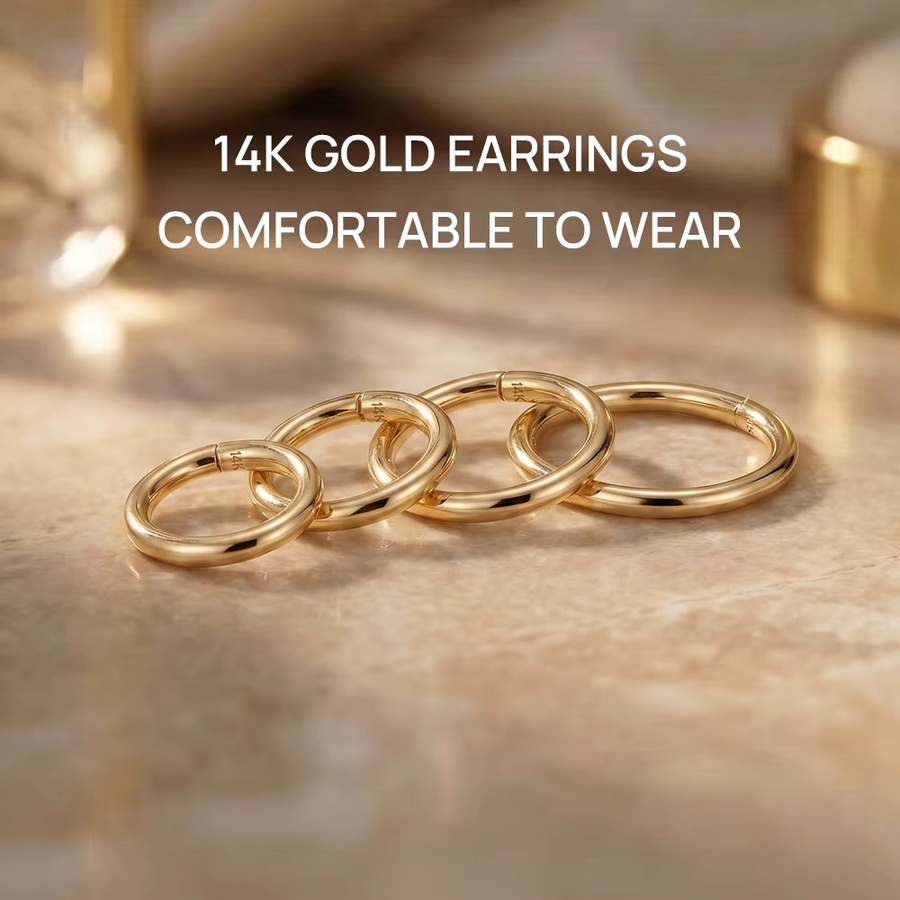 CANNER Creolen-Ohrring, Titan, Gold, Unisex - Bild 3