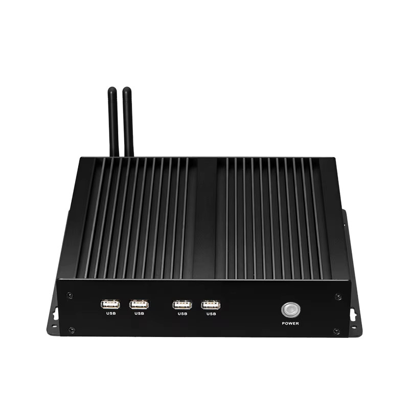 Intel Mini-PC Industrie-Computer mit Intel Core i5-3317U und Celeron 1037U, WiFi, Linux und Windows XP, Schwarz - Bild 2