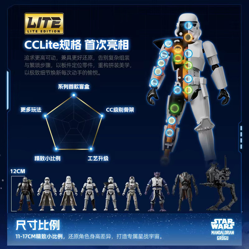 BLOKEES Star Wars Lite Mandalorian Actionfigur, 9-teiliges Set - Bild 4
