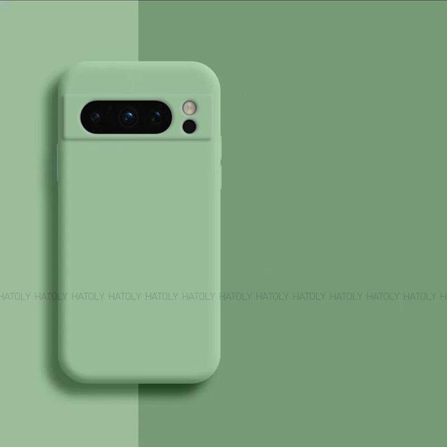 Original Google Pixel 8 Pro Hülle aus stoßfestem Flüssigsilikon in Grün - Bild 1