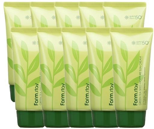 FARM STAY Grüner Tee Sonnenschutzcreme LSF 50+, 70 g, Unisex - Bild 1