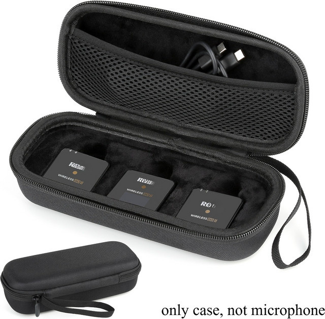Rode Mikrofonhülle für Wireless GO Gen 3, GO 2, GO, PRO und ME, Hartschalen-Tragetasche in Schwarz (nur Box) - Bild 1