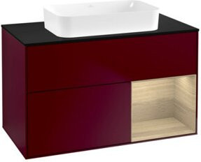 V&B Waschtischunterschrank Finion mit Wandbeleuchtung in Peony Matt, Breite: 100 cm, Tiefe: 60,3 cm - Bild 1