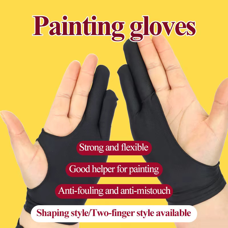 Anti-Touch-Zeichenhandschuh aus Nylon in Schwarz für iPad und Digitale Zeichentabletts zur Vermeidung von Verschmutzungen und Verschmieren - Bild 2