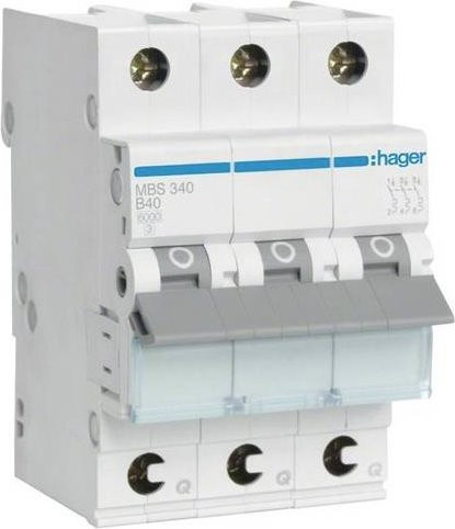 Hager MBS340 Leitungsschutzschalter 3-polig 40A 400V in Weiß - Bild 1