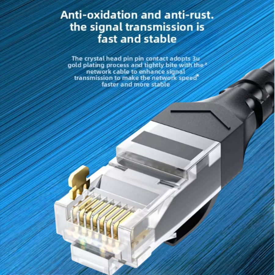 FDBOY Cat6 Ethernet LAN Patchkabel 10Gbps 1000MHz UTP/STP 26AWG in Schwarz - Bild 3