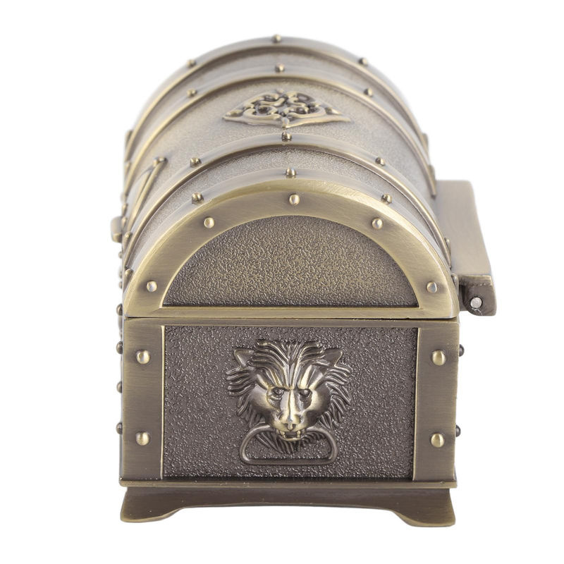 GoolRC Vintage Schmuckkästchen aus Metall in Silber, rechteckige Aufbewahrungsbox für Schmuck und Accessoires - Bild 5