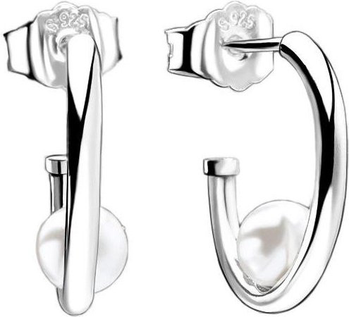 Ohrstecker 925 Silber, Perle, Zirkonia, Damen - Bild 1