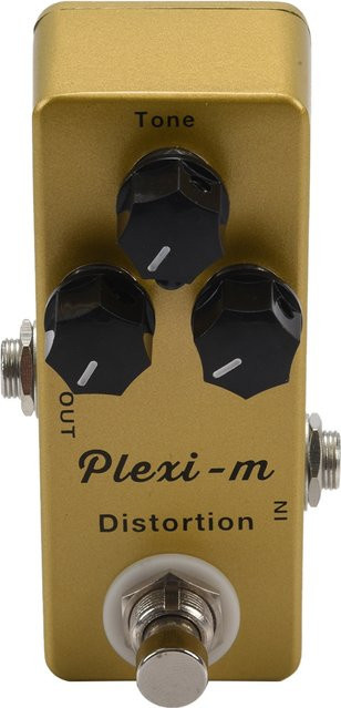 MOSKY Plexi-m Distortion Effekt Pedal in Gold mit True Bypass und Vollmetallgehäuse - Bild 1