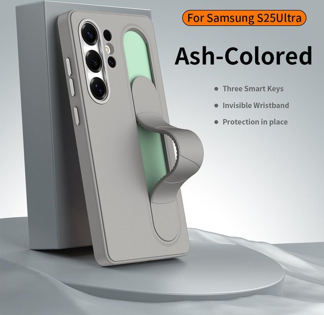 Samsung Silikon Schutzhülle mit elastischem Ständer für Galaxy S26 Ultra, S25 Plus, S24 und S23 in Himmelblau - Bild 1