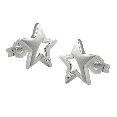 Colfem Ohrstecker Stern, 925 Silber, Zirkonia - Bild 1