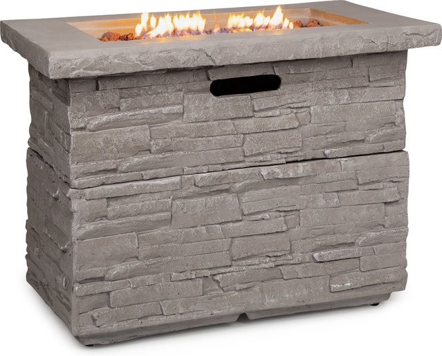 Blumfeldt Anafi Gas-Feuerstelle mit Edelstahlbrenner und Abdeckung - Bild 1