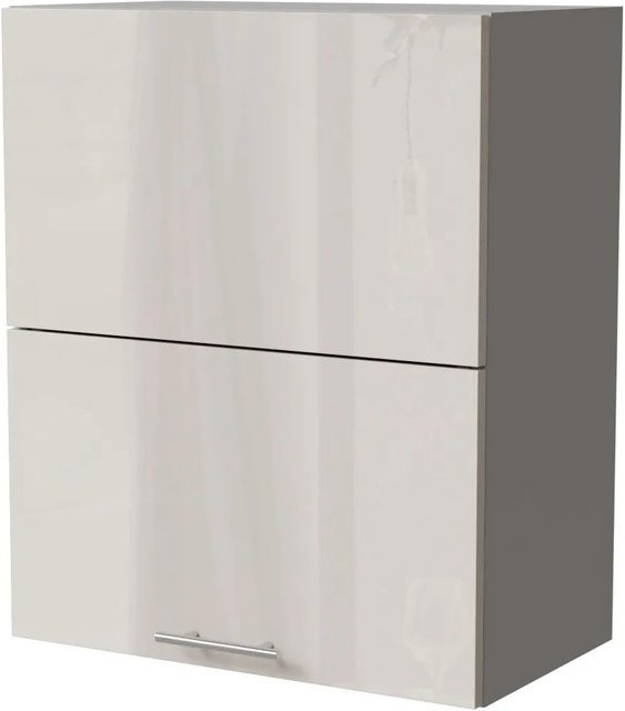 Feldmann-Wohnen Klapphängeschrank Brerra W8B/60-AV in Grau und Creme Hochglanz, B/T/H: 60 x 32,5 x 72 cm - Bild 1