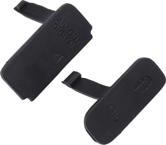 Koogeelife Gummi-Abdeckung für USB, AV OUT und MIC Anschlüsse als Ersatzteil für die 650D Digitalkamera in Schwarz - Bild 1