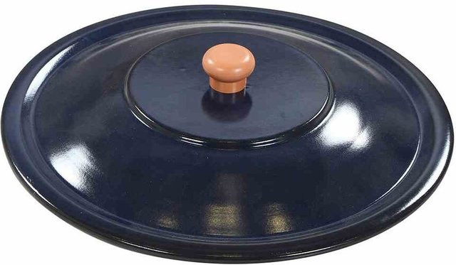 RUMO BBQ Deckel für Gulaschkessel aus emailliertem Stahl in Blau, Durchmesser: 39 cm - Bild 1