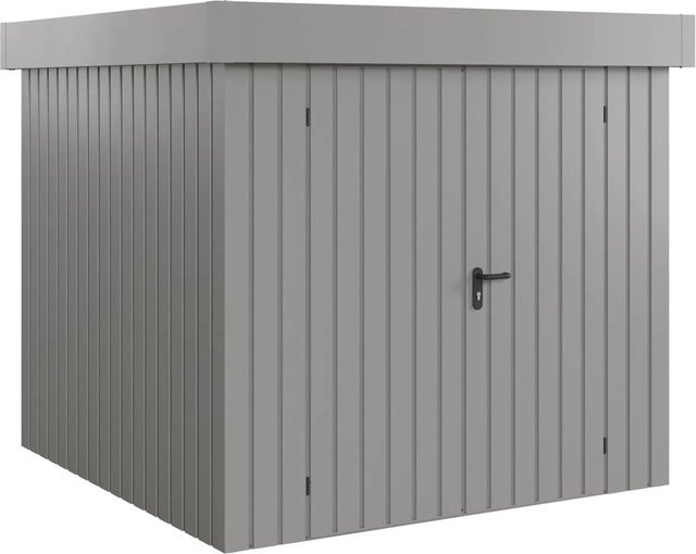 Hörmann EcoStar Gerätehaus Euroline Flachdach 2-flg Graualuminium B: 237 cm, H: 229 cm - Bild 1