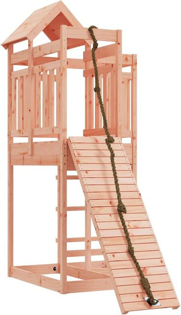 Holz-Spielturm mit Kletterwand von VD Home Furnishing aus massivem Douglasienholz in Braun - Bild 1