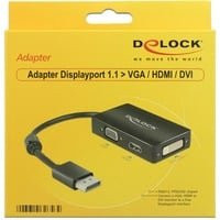 Delock Videokonverter DisplayPort auf VGA, HDMI und DVI-D in Schwarz (62656) - Bild 2