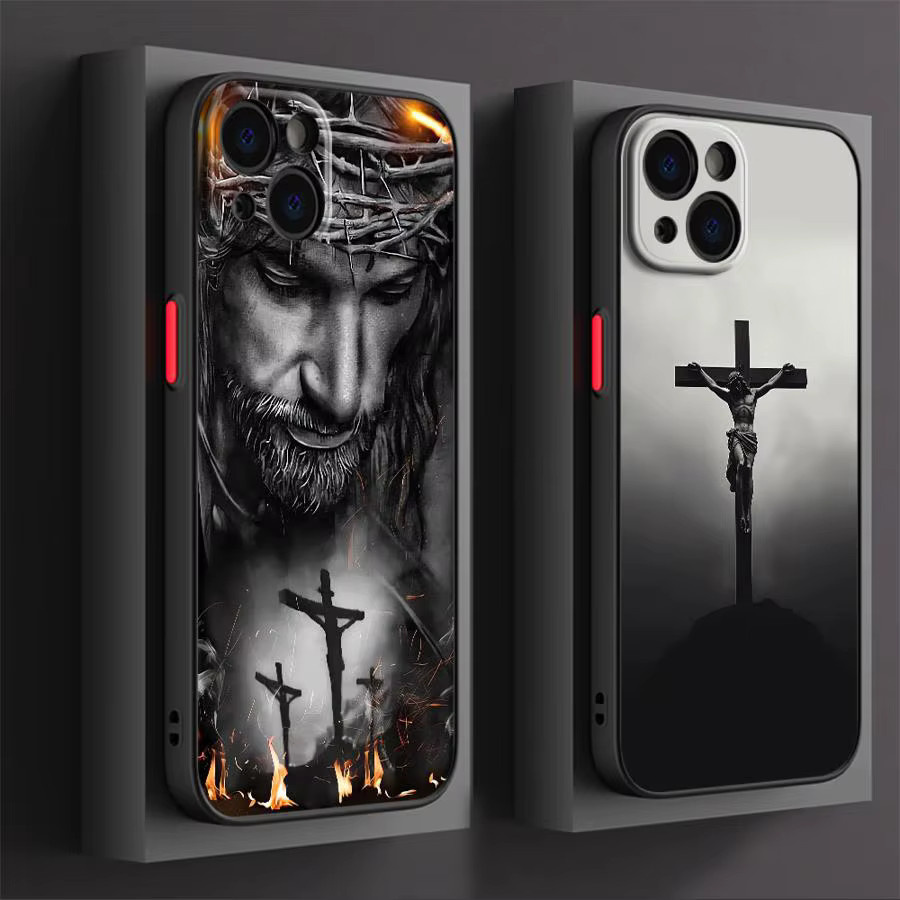 Jesus Design Kombiniertes Funda Handyhülle für iPhone Modelle in Mehrfarbig - Bild 4