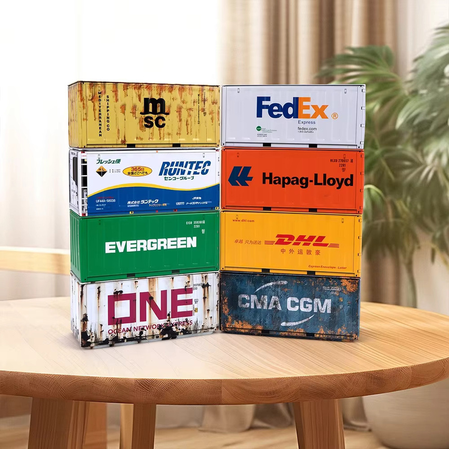 MINISO Mini-Eisen-Aufbewahrungsbox aus Metall in Orange und Multicolour als kreative Desktop-Miniatur-Präsentationsbox für kleine Gegenstände - Bild 1