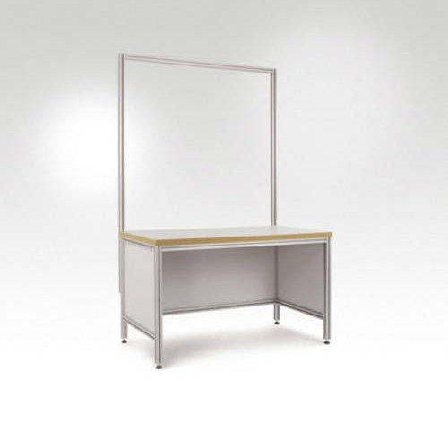 Manuflex ESD-Alu-Aufbauportal LU8406.7035 ohne Ausleger in Silber für UNIVERSAL Spezial und Ergo K/E Arbeitstische mit einer Breite von 195,0 cm - Bild 1