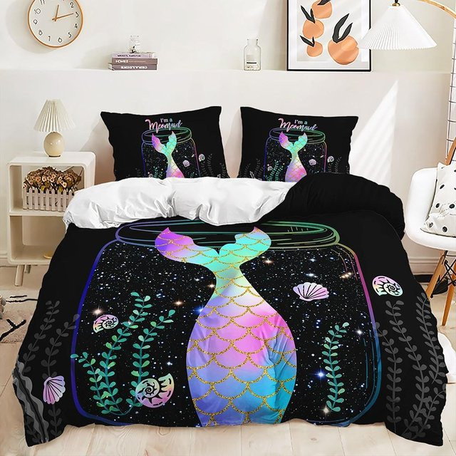 Lodestar Bettwäscheset Meerjungfrau Regenbogen aus Polyester, Mehrfarbig, B/H: 200 x 200 cm - Bild 1