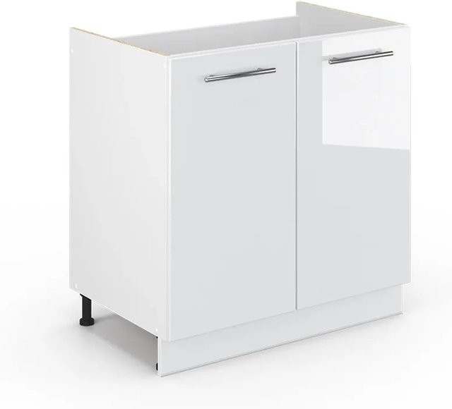 Vicco Waschbeckenunterschrank Fame-Line Weiß Hochglanz ohne Arbeitsplatte B: 80 cm, H: 51,6 cm, T: 82 cm - Bild 1