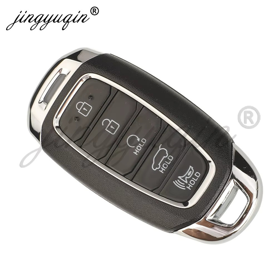 jingyuqin Smart Remote Autoschlüsselgehäuse mit Halterung für Hyundai Palisade Kona Avante Elantra Santa-Fe I30 2018-2021, Schwarz - Bild 3