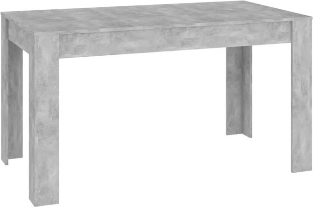 vidaXL Esstisch aus Holzwerkstoff in Betongrau, B/T/H: 140 x 74,5 x 76 cm - Bild 1