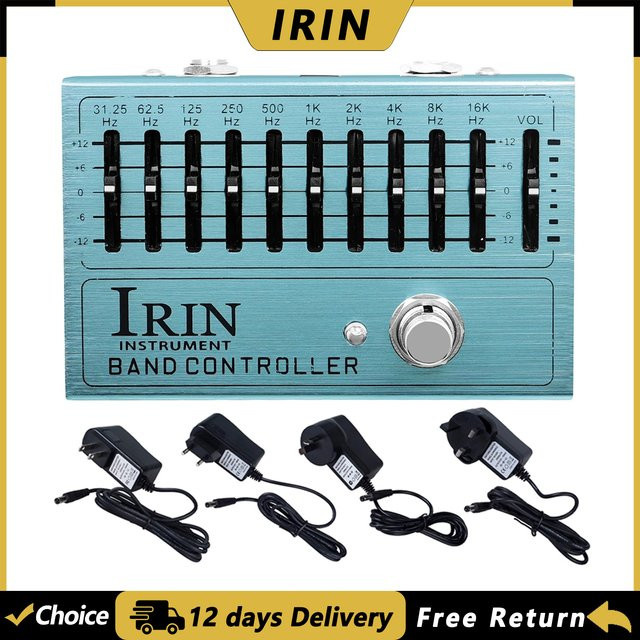 IRIN AN-40 10-Band-Equalizer Gitarren-Effektpedal mit True Bypass, Frequenzbereich 31,25 Hz bis 16 kHz - Bild 1
